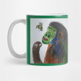 Bumble bee talking to a Colorful Ape Mug